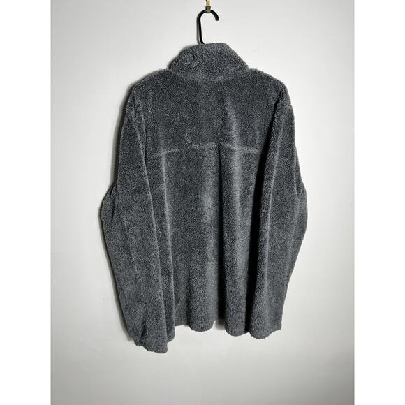 Clemson Sherpa Pullover By Three Square 1/4 Zip Sz. L Grey Tiger Paw Warm Soft - Picture 7 of 13